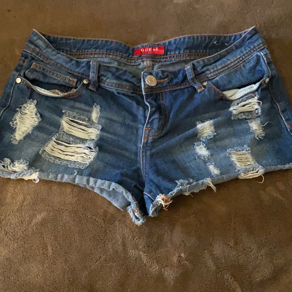 Blue guess shorts